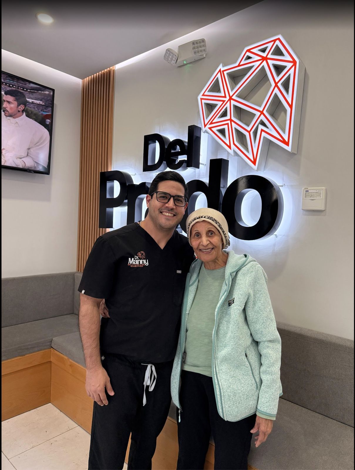 Del Prado patient with Dr. Manny Torres at the clinic